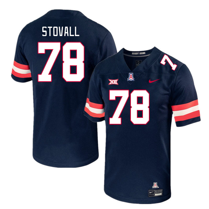 Men #78 Grayson Stovall Arizona Wildcats Big 12 Conference College Football Jerseys Stitched-Navy